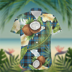 Garden Tartan Hawaiian Shirt Hibiscus, Coconut, Parrot, Pineapple - Tropical Garden Shirt