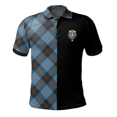 Garden Tartan Polo Shirt Half of Me - Cross Style