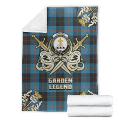 Garden Tartan Gold Courage Symbol Blanket