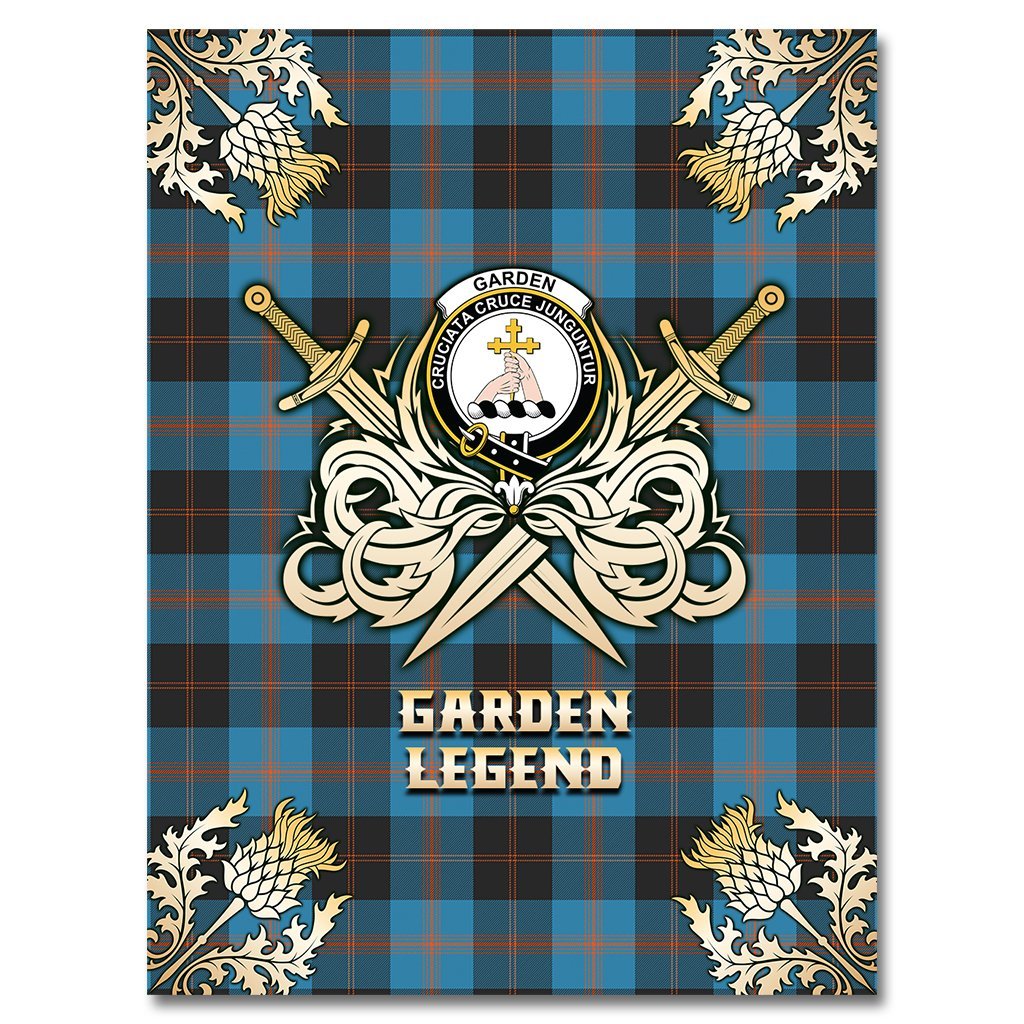 Garden Tartan Gold Courage Symbol Blanket