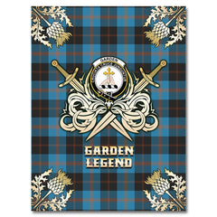 Garden Tartan Gold Courage Symbol Blanket