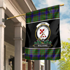 Adam Tartan Crest Garden Flag - Welcome Style