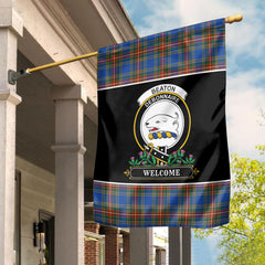 Beaton Ancient Tartan Crest Garden Flag - Welcome Style