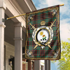 Buchan Ancient Tartan Crest Garden Flag - Celtic Thistle Style