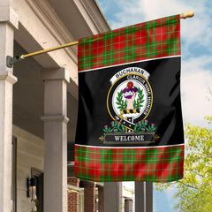 Burnett Ancient Tartan Crest Garden Flag - Welcome Style