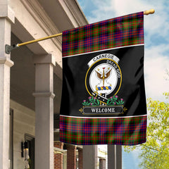 Carnegie Modern Tartan Crest Garden Flag - Welcome Style