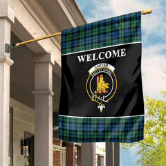 Carter Tartan Crest Black Garden Flag