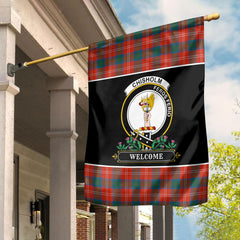 Chisholm Ancient Tartan Crest Garden Flag - Welcome Style