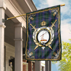 Cooper Tartan Crest Garden Flag - Celtic Thistle Style