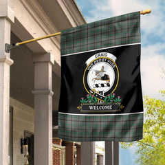 Craig Tartan Crest Garden Flag - Welcome Style