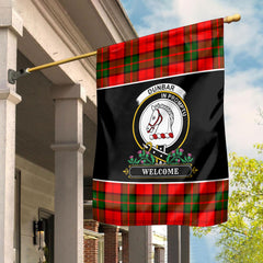 Dunbar Modern Tartan Crest Garden Flag - Welcome Style