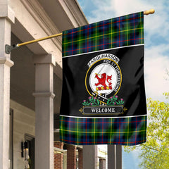 Farquharson Modern Tartan Crest Garden Flag - Welcome Style