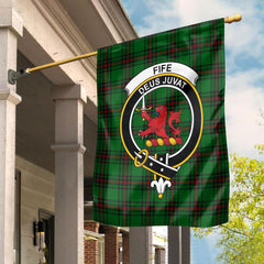 Fife District Tartan Crest Garden Flag