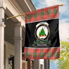 Grant Ancient Tartan Crest Garden Flag - Welcome Style