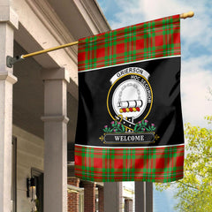 Grierson Tartan Crest Garden Flag - Welcome Style