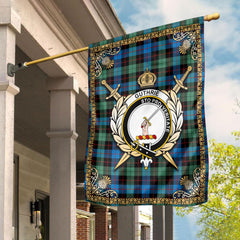 Guthrie Ancient Tartan Crest Garden Flag - Celtic Thistle Style