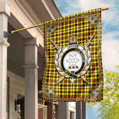 Jardine Tartan Crest Garden Flag - Celtic Thistle Style