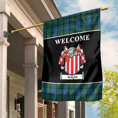 Knight Tartan Crest Black Garden Flag