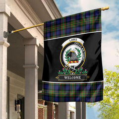 Laws Tartan Crest Garden Flag - Welcome Style