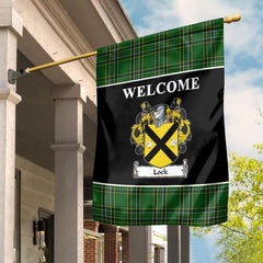 Lock Tartan Crest Black Garden Flag