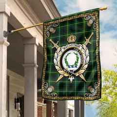 MacArthur Modern Tartan Crest Garden Flag - Celtic Thistle Style