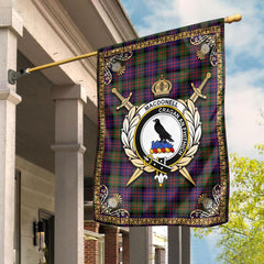 MacDonnell of Glengarry Modern Tartan Crest Garden Flag - Celtic Thistle Style