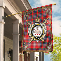 MacFarlane Modern Tartan Crest Garden Flag - Celtic Thistle Style