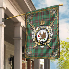 MacKinnon Hunting Ancient Tartan Crest Garden Flag - Celtic Thistle Style