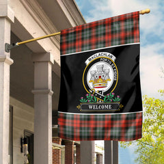 MacLachlan Weathered Tartan Crest Garden Flag - Welcome Style