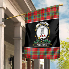 MacLean of Duart Modern Tartan Crest Garden Flag - Welcome Style