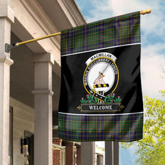 MacMillan Hunting Modern Tartan Crest Garden Flag - Welcome Style