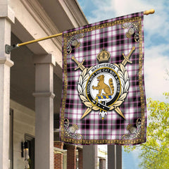 MacPherson Hunting Modern Tartan Crest Garden Flag - Celtic Thistle Style