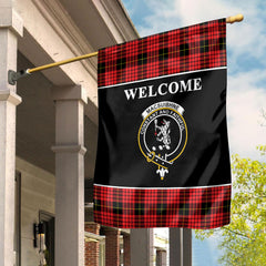 MacSuibhne Tartan Crest Black Garden Flag