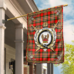 Makgill Tartan Crest Garden Flag - Celtic Thistle Style