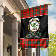 Maule Tartan Crest Garden Flag - Welcome Style