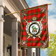 Maxwell Modern Tartan Crest Garden Flag - Celtic Thistle Style