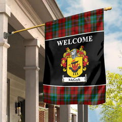 McCook Tartan Coat Of Arms Black Garden Flag