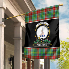 Muirhead Tartan Crest Garden Flag - Welcome Style