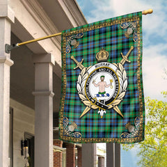 Murray of Atholl Ancient Tartan Crest Garden Flag - Celtic Thistle Style