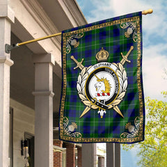 Oliphant Modern Tartan Crest Garden Flag - Celtic Thistle Style