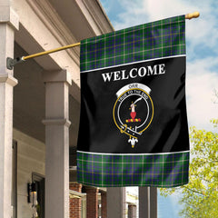 Orr Tartan Crest Black Garden Flag