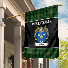 Paton Tartan Crest Black Garden Flag