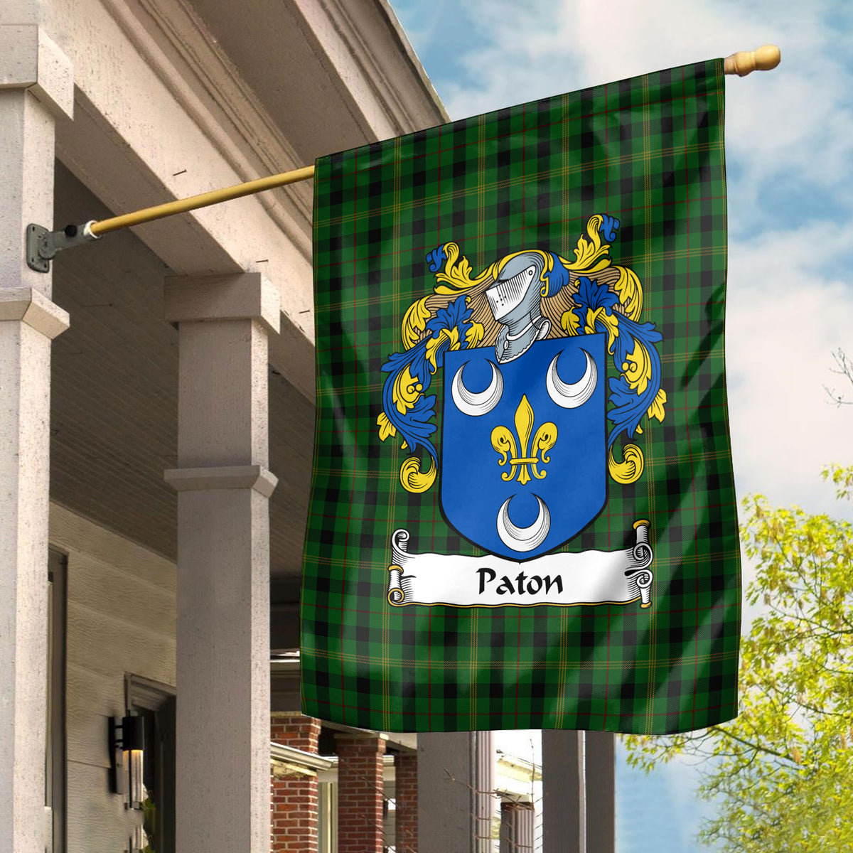 Paton Tartan Crest Garden Flag