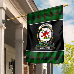 Primrose Tartan Crest Garden Flag - Welcome Style