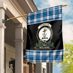 Roberton Tartan Crest Garden Flag - Welcome Style