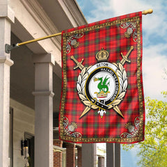 Seton Modern Tartan Crest Garden Flag - Celtic Thistle Style