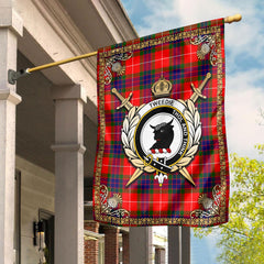 Tweedie Tartan Crest Garden Flag - Celtic Thistle Style