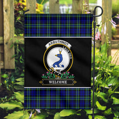 Arbuthnot Modern Tartan Crest Garden Flag - Welcome Style