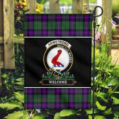 Armstrong Modern Tartan Crest Garden Flag - Welcome Style