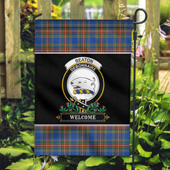 Beaton Ancient Tartan Crest Garden Flag - Welcome Style